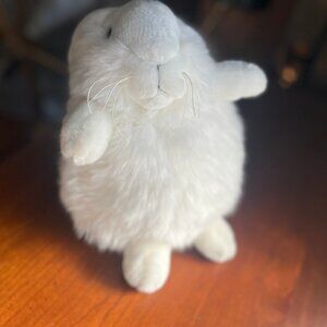 Vintage Large Fluffy Long Hair Snow Rabbit Plush